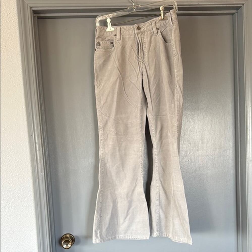 Vintage Women's  Silver Jeans Gray Corduroy sz  32/31 Flared Legs Y2K